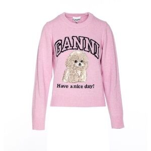 Ganni Women Pink Poodle Jumper
